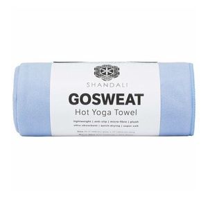 Shandali light blue no slip hot yoga towel
